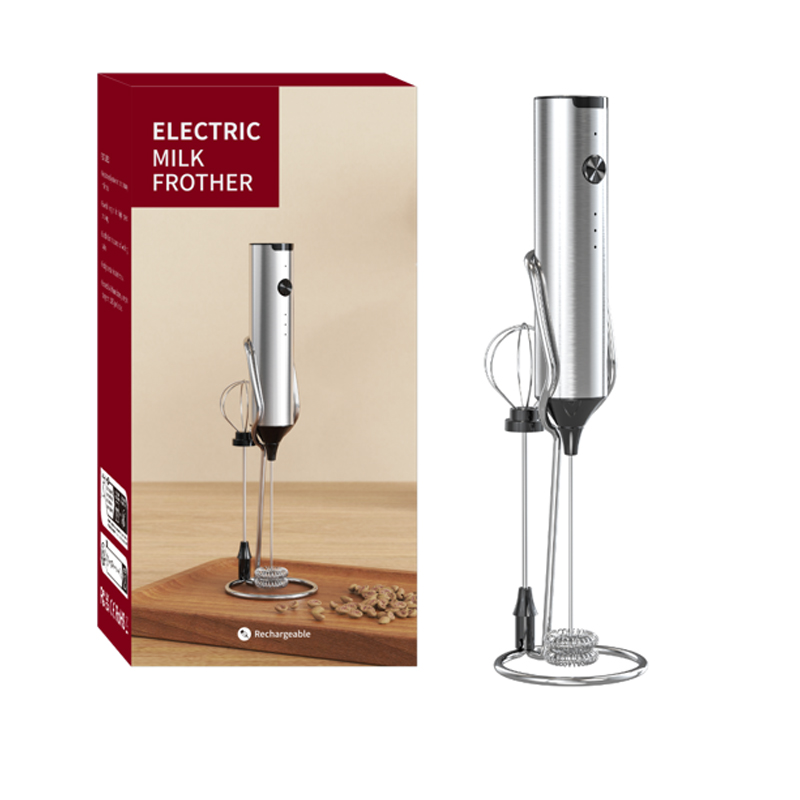 Immersion Hand Blender Set - Mini Espumador de leche eléctrico inalámbrico,