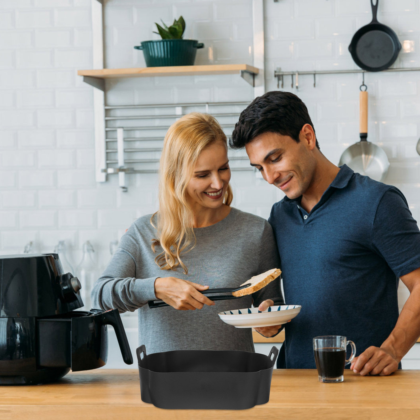 Air Fryer Silicone Pot Liner - Revestimiento de silicona para freidora de