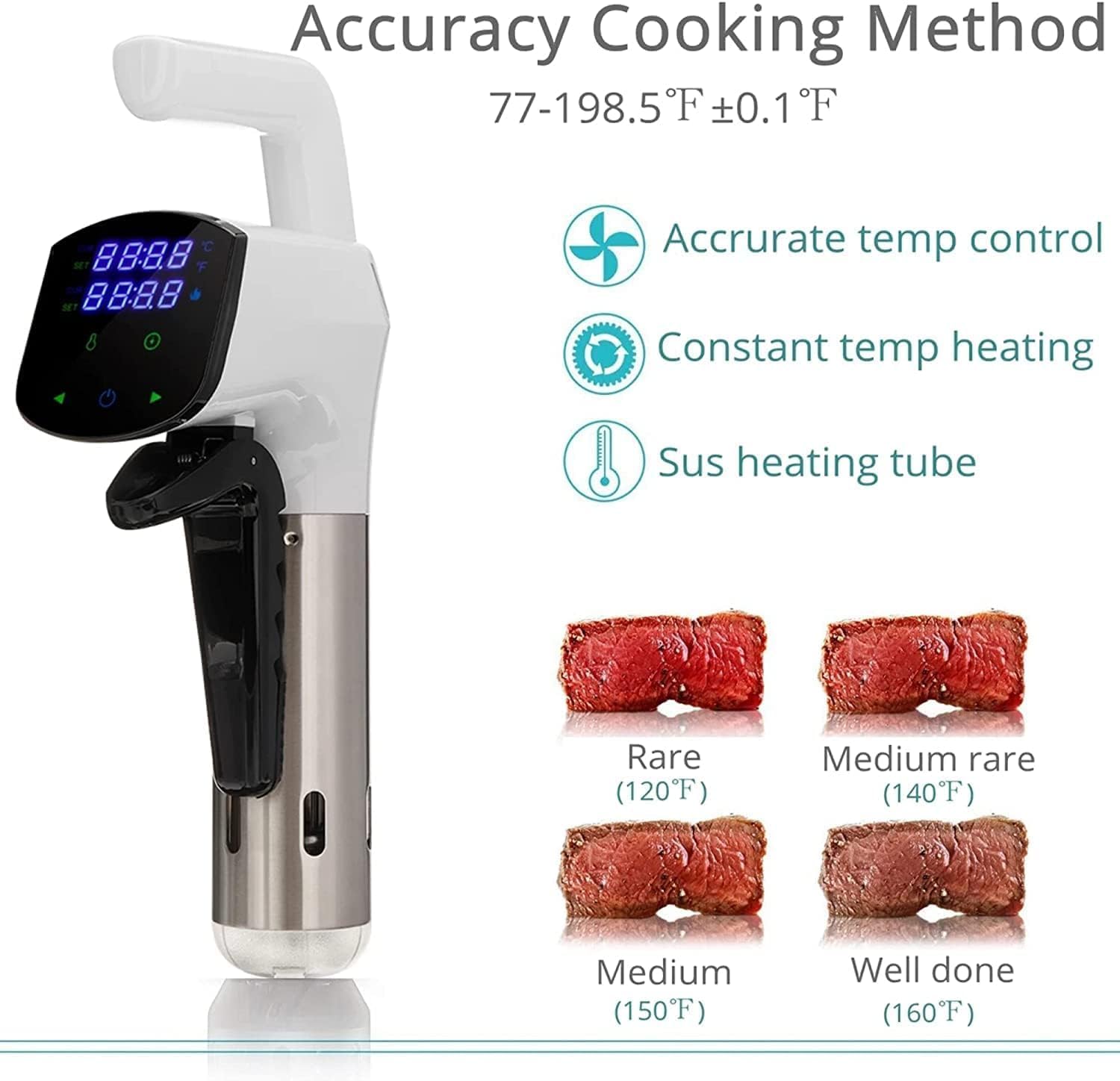 SmartChef-máquina Sous Vide de - Digital Sous Vide Precision Cooker reseña y precio