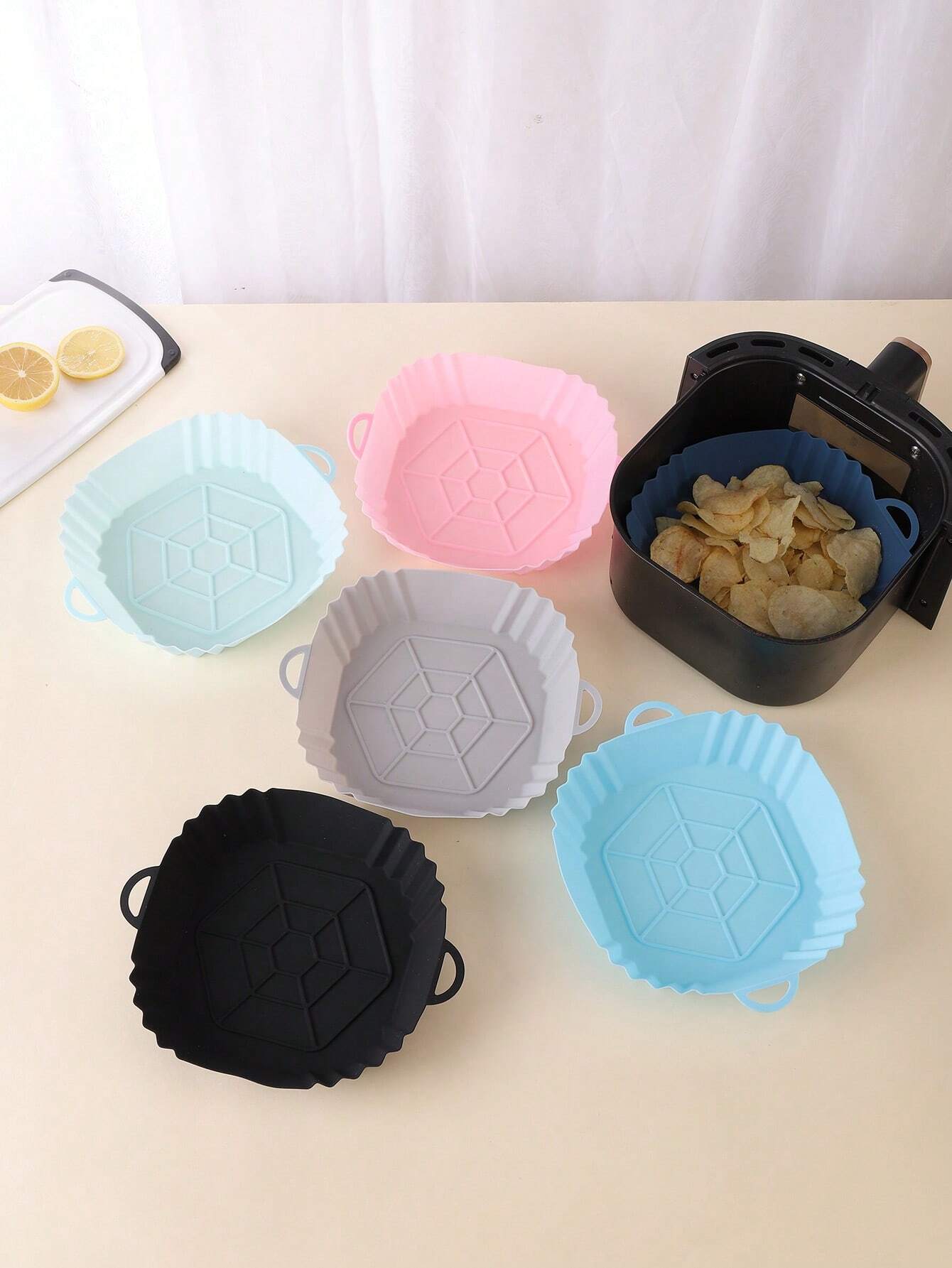 1 pieza de olla de silicona pa - Air Fryer Silicone Pot Liner reseña y precio