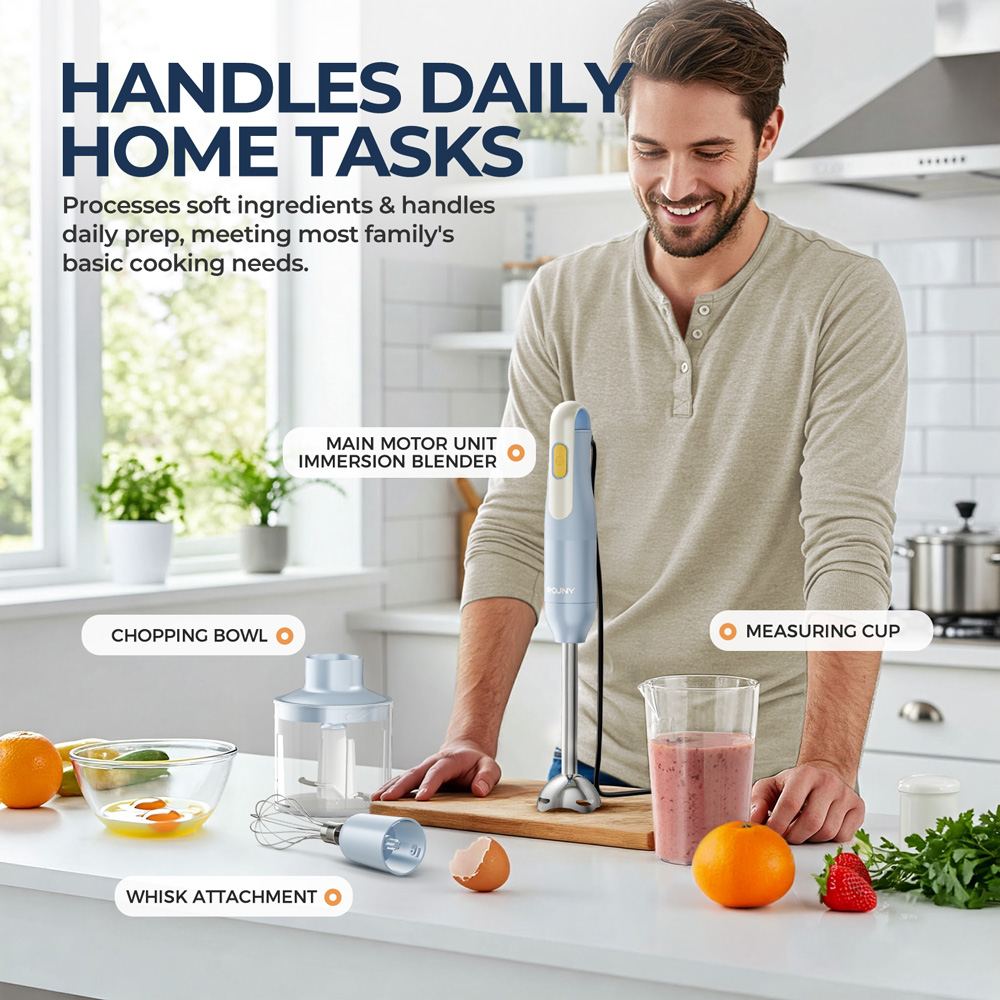 Juego de batidora de mano 4 en - Immersion Hand Blender Set reseña y precio