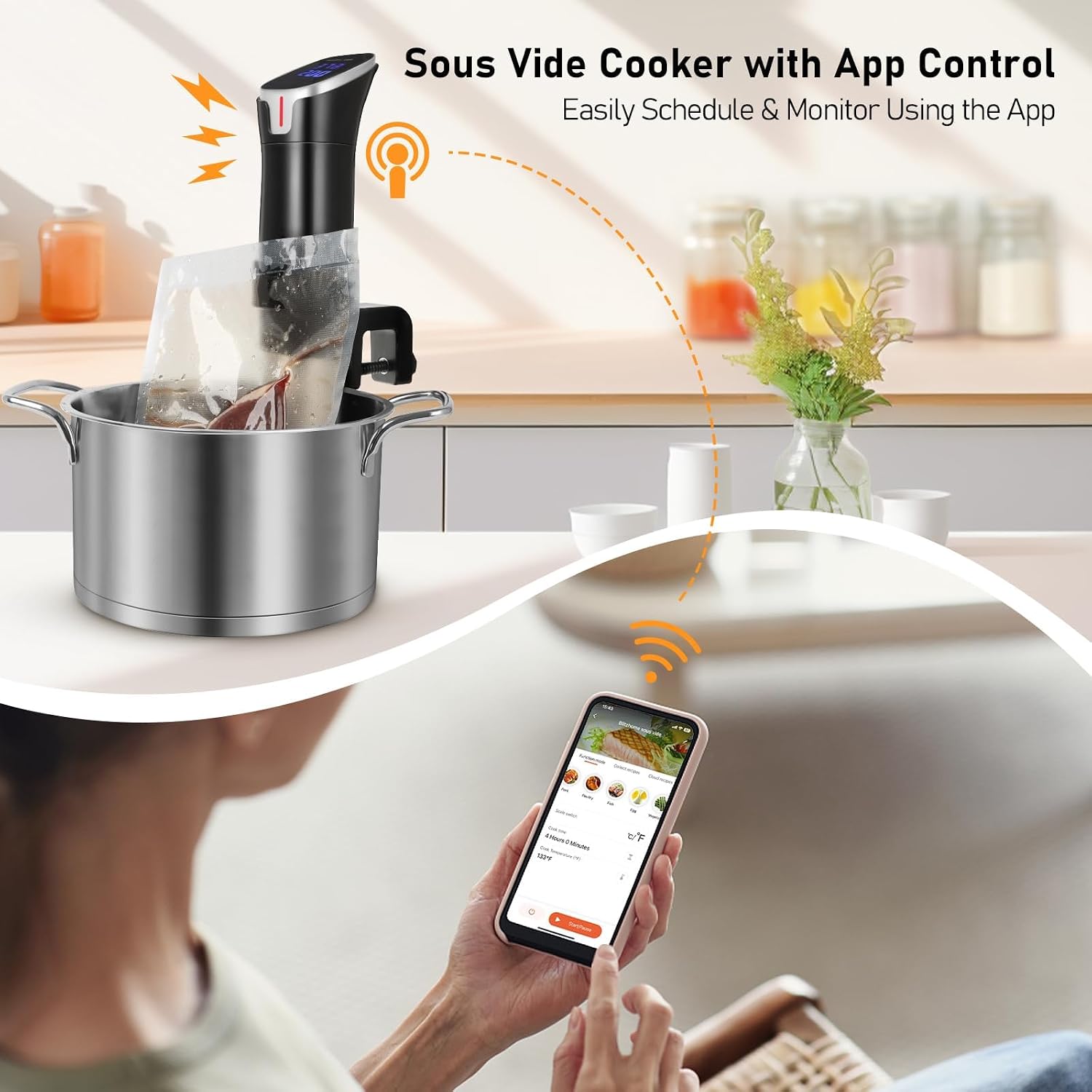 Olla de Cocción Sous Vide de P - Digital Sous Vide Precision Cooker reseña y precio